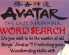 Avatar the last Airbender Word Search game